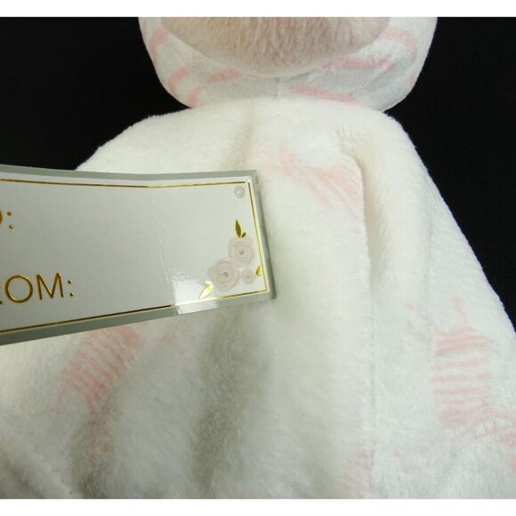 Lila and Jack Pink White Zebra Lovey Baby Security Blanket - Picture 6 of 9